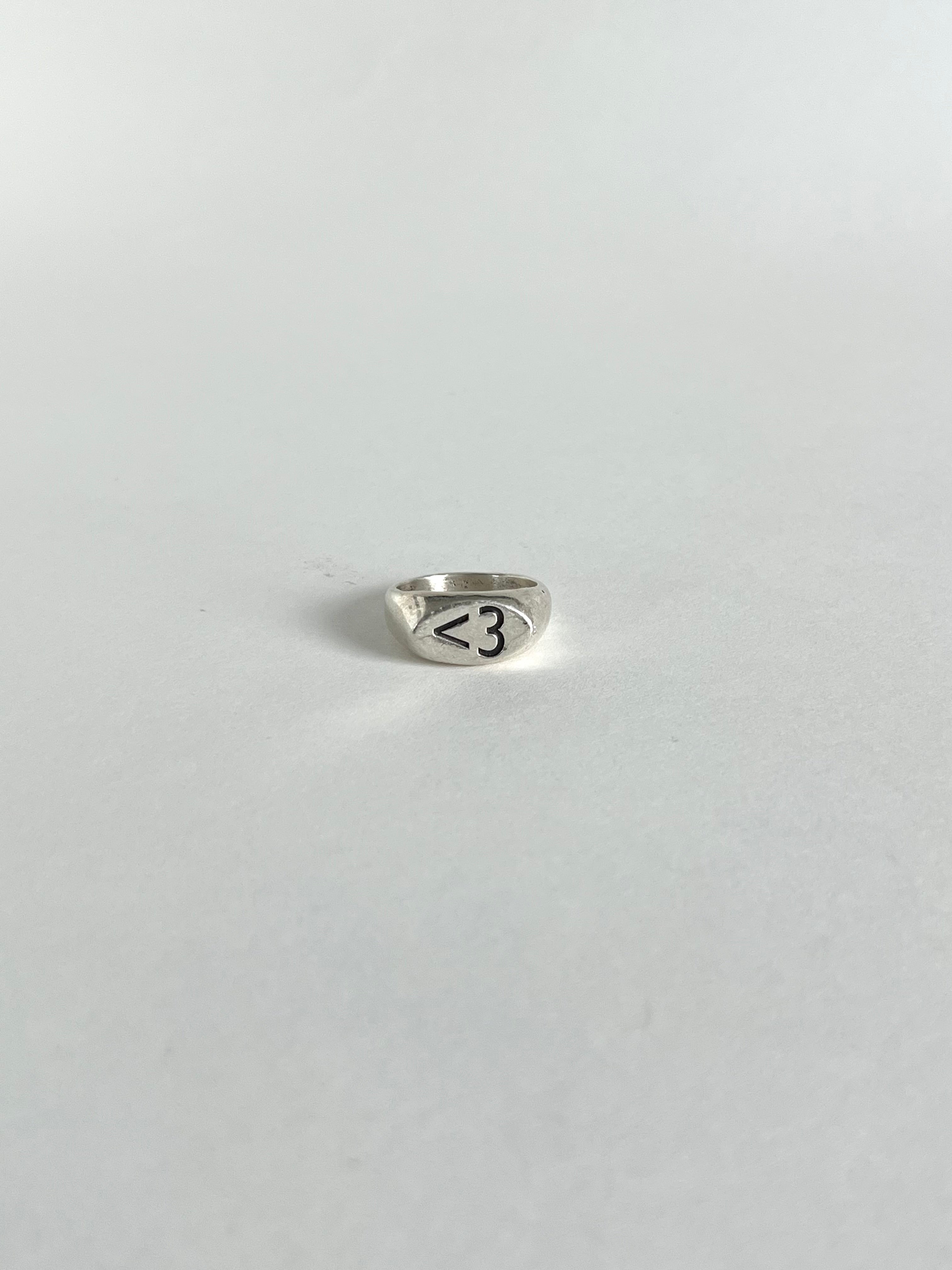<3 Signet Ring